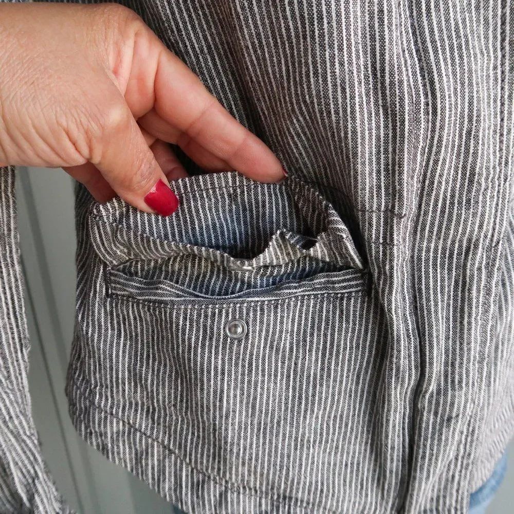 LOFT Denim Pin Stripe Conductor Jacket - Picture 7 of 12